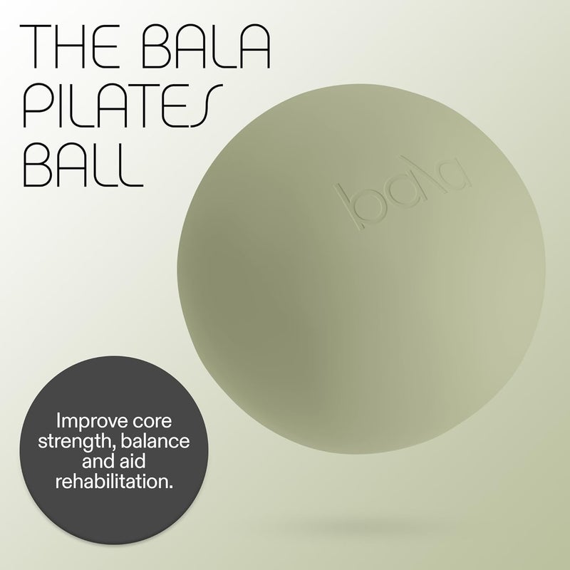 Bala Non-Weighted Exercise Ball - 8" Yoga Ball for Barre, Stretching, Strength & Core Training - Small Pilates Ball Workout Accessory with Mini Pump for Home Gym & Fitness Routines - 100% PVC - Image 2